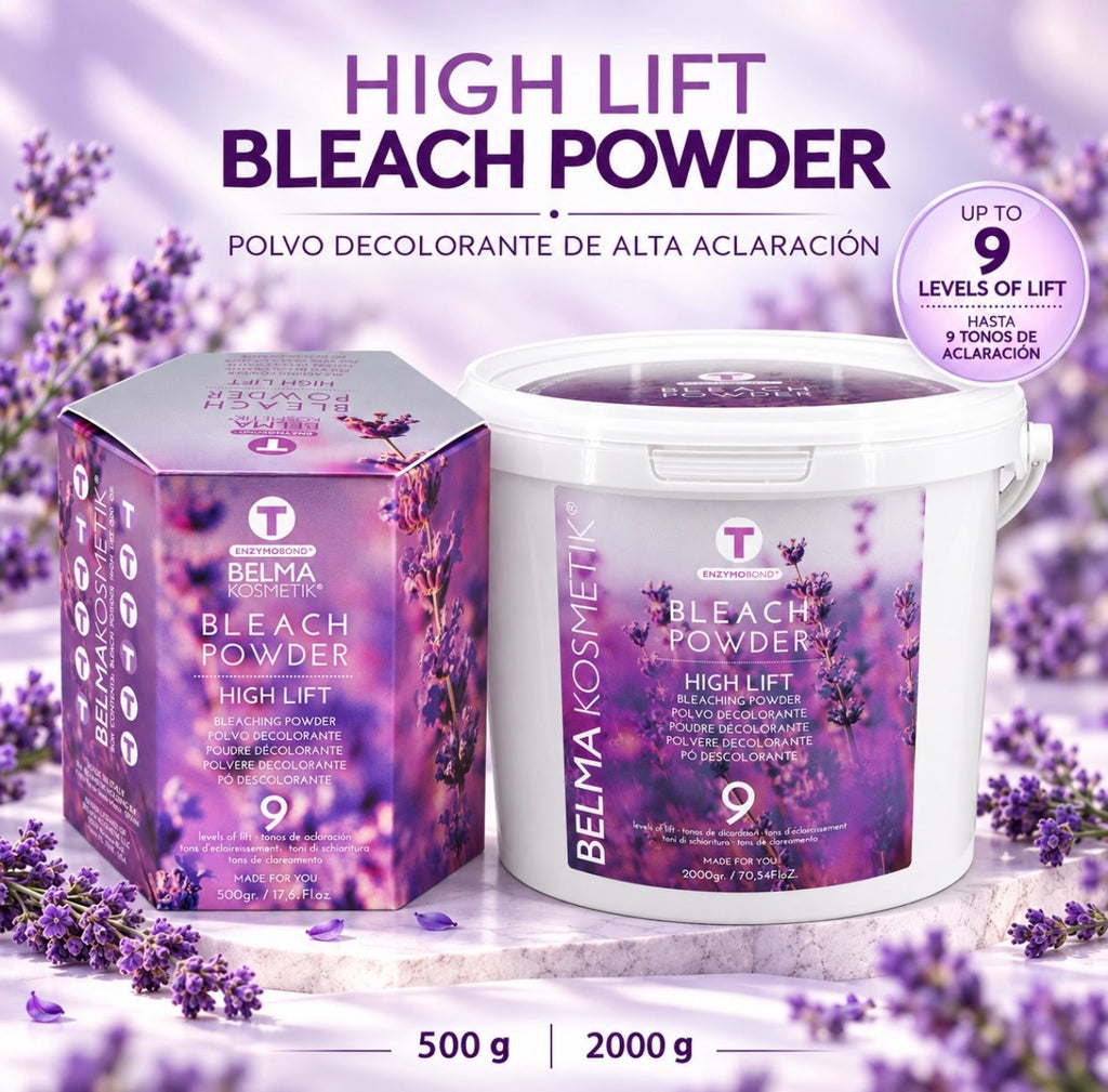 Decolorante Bleach Powder Blue Lavanda 500g — 9 tonos
